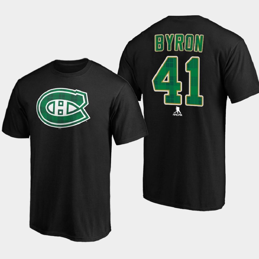 canadiens paul byron black emerald plaid personalized t shirt