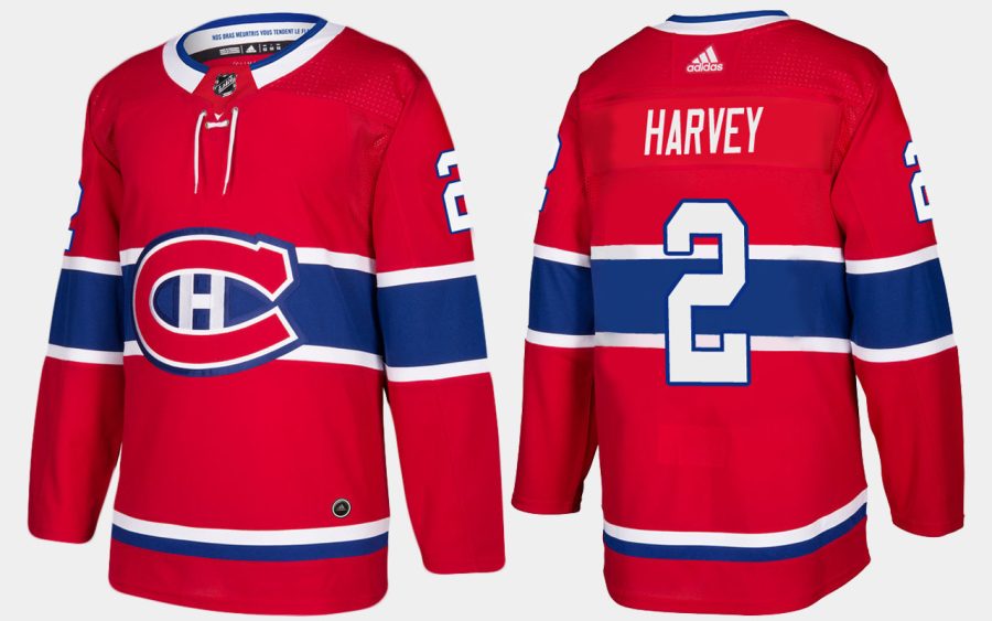 canadiens retired doug harvey home red jersey