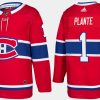 canadiens retired jacques plante home red jersey