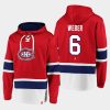 canadiens shea weber red dasher player lace up hoodie