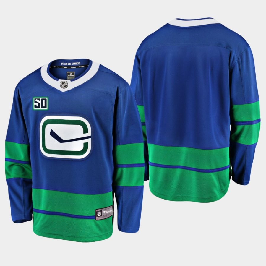 canucks blue 50th anniversary alternate jersey