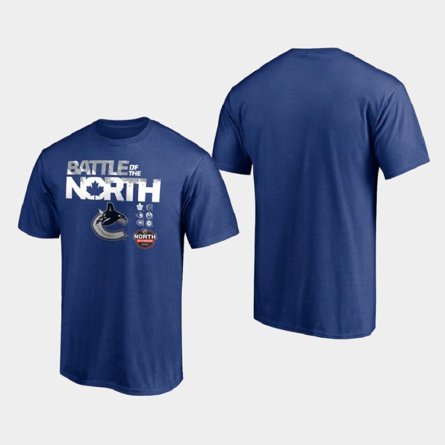 canucks blue battle of the north t shirt