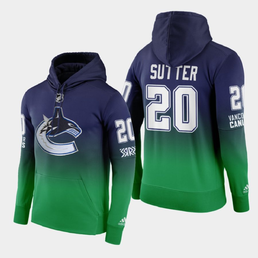 canucks brandon sutter green 2021 reverse retro pullover hoodie