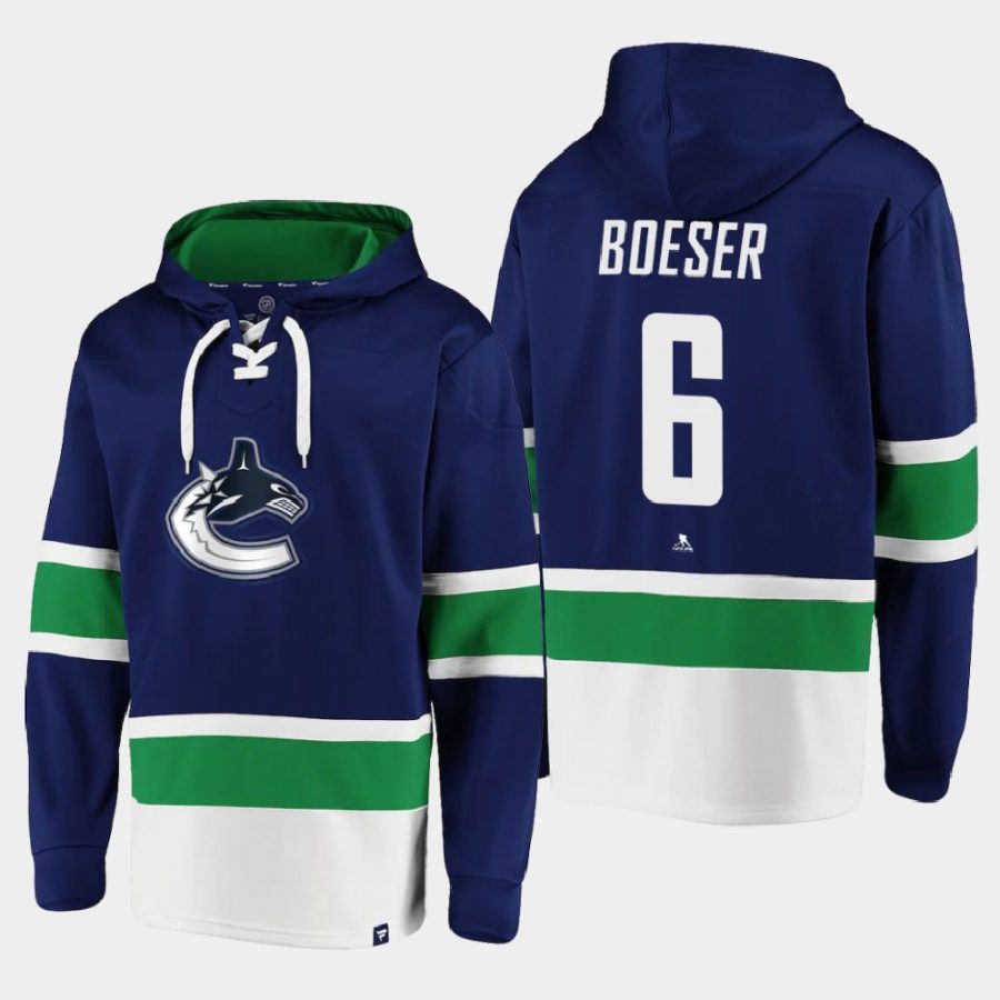 canucks brock boeser blue dasher player lace up hoodie