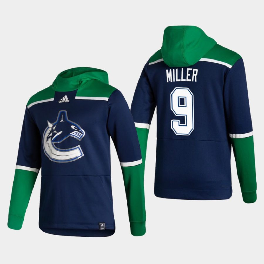 canucks j.t. miller navy 2021 reverse retro authentic pullover hoodie