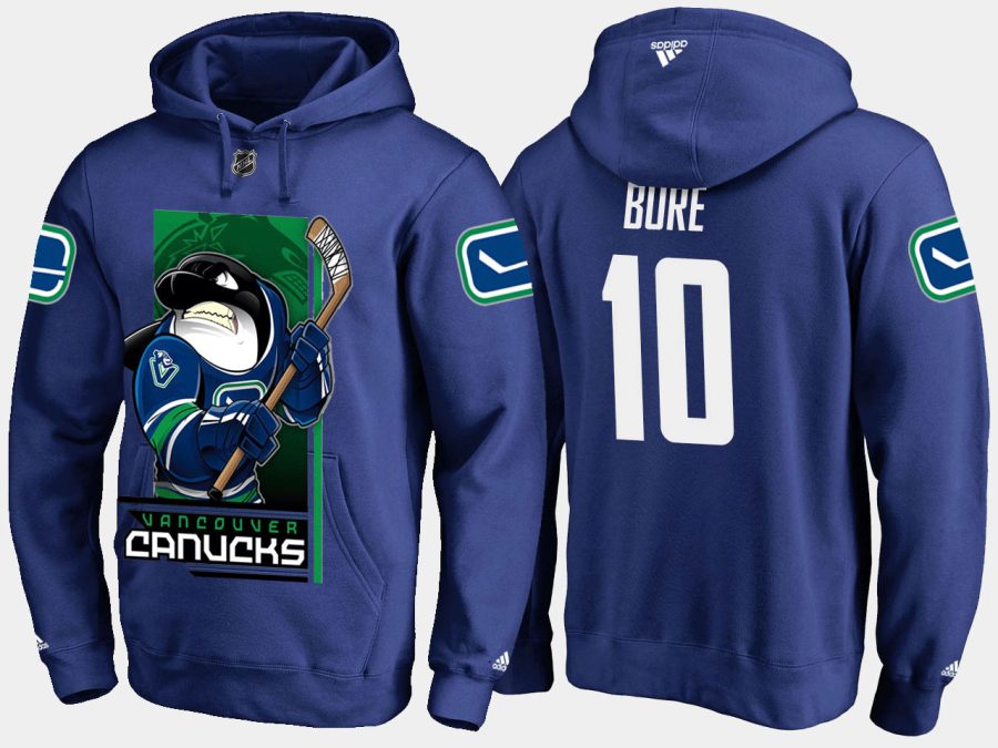 canucks retiredpavel bure cartoon team color blue hoodie