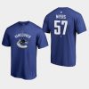 canucks tyler myers blue authentic stack t shirt