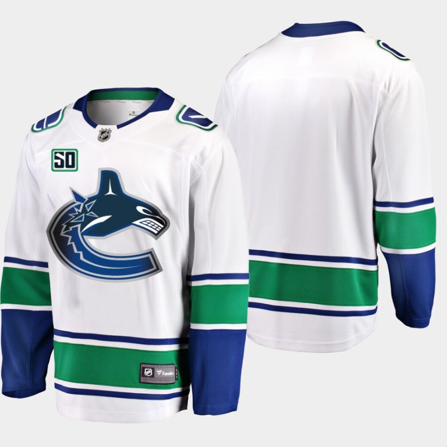 canucks white 50th anniversary away jersey