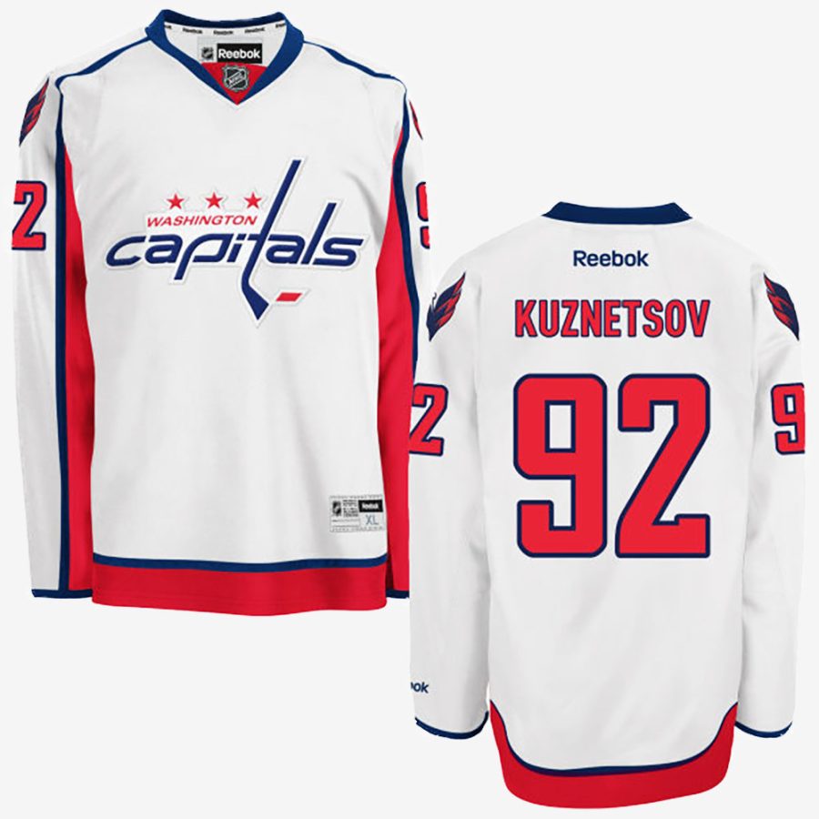 capitals 92 evgeny kuznetsov white away jersey