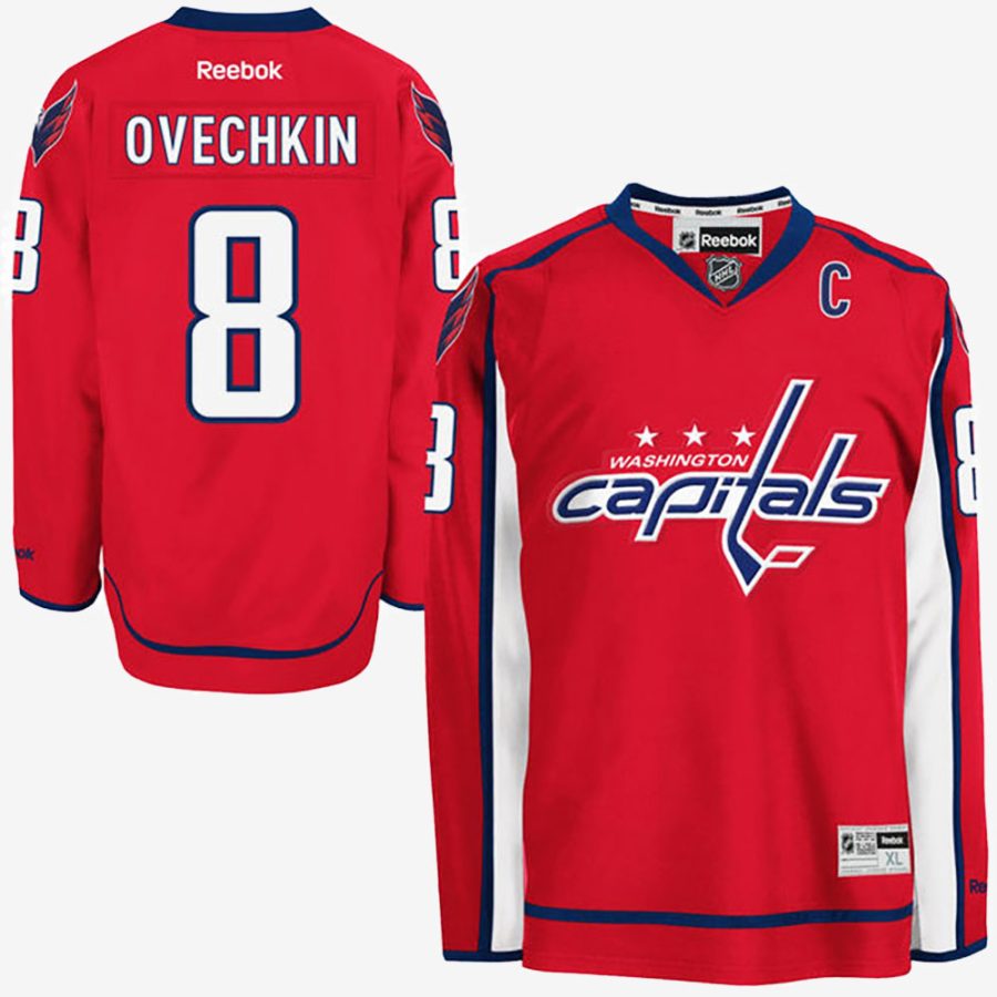 capitals alexander ovechkin red home captain premier jersey