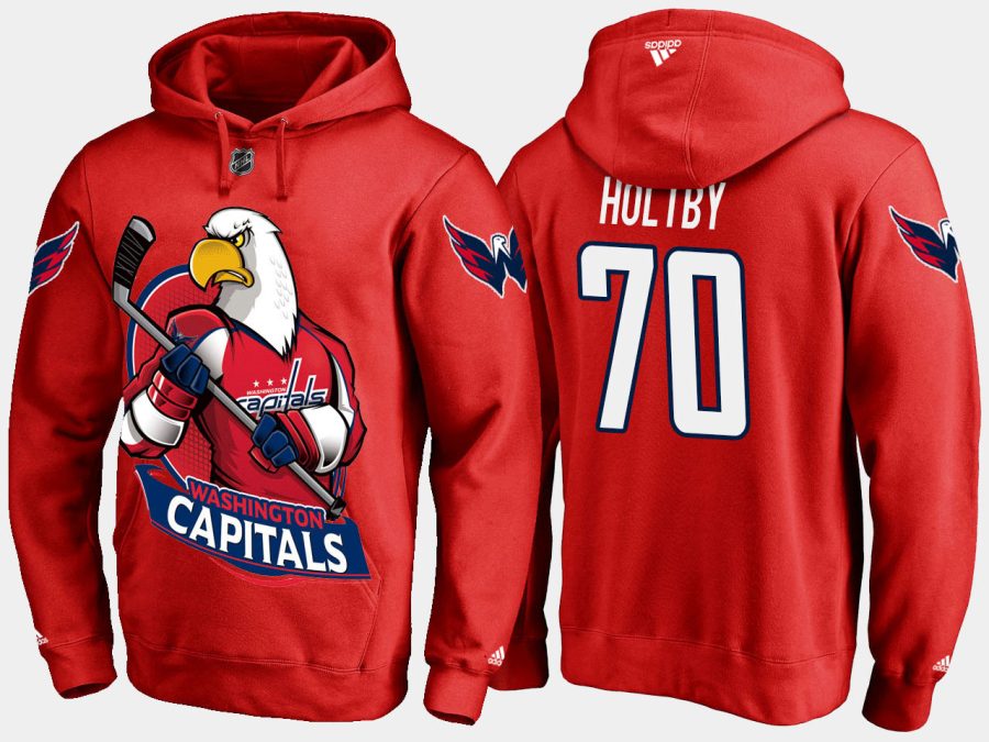 capitals braden holtby cartoon team color red hoodie