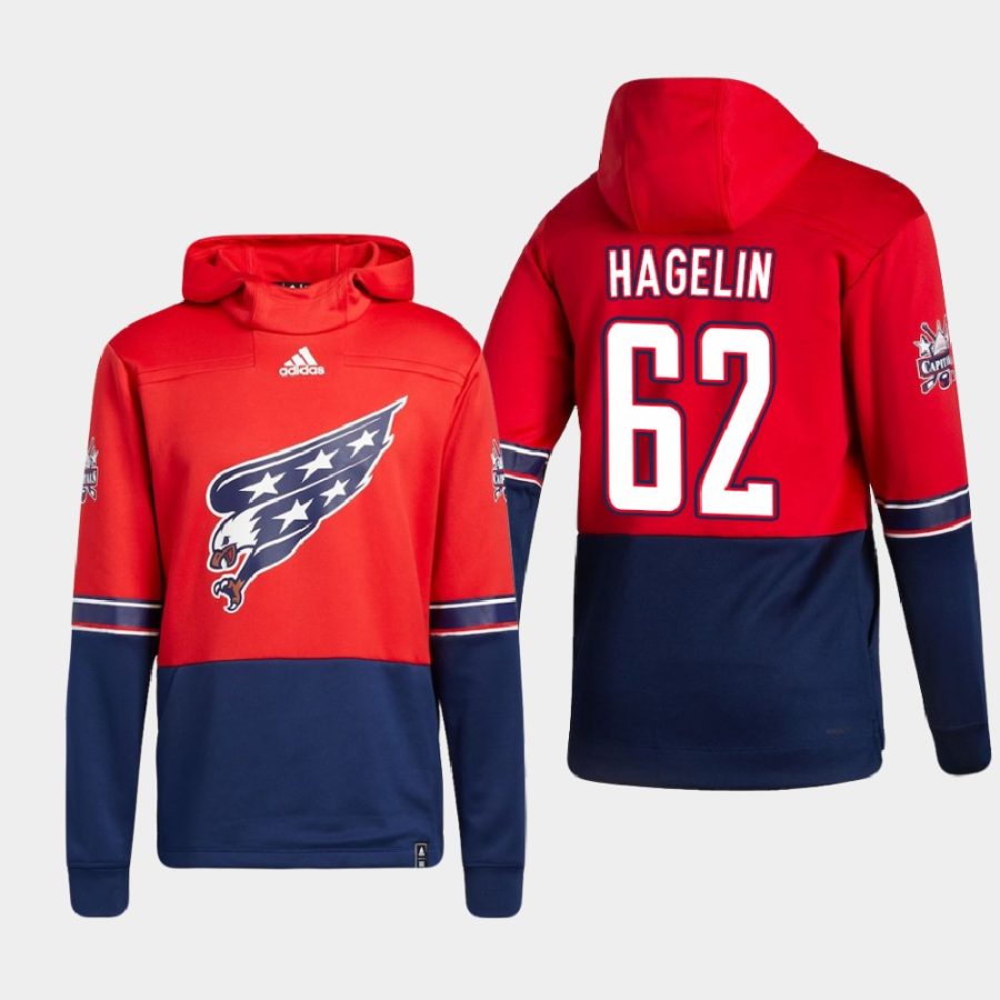 capitals carl hagelin red 2021 reverse retro authentic pullover hoodie