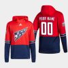 capitals custom red 2021 reverse retro authentic pullover hoodie