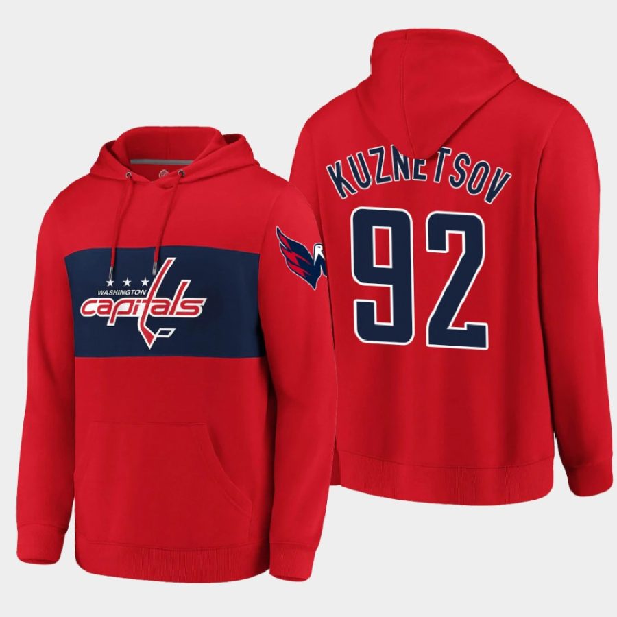 capitals evgeny kuznetsov red classics faux cashmere pullover hoodie