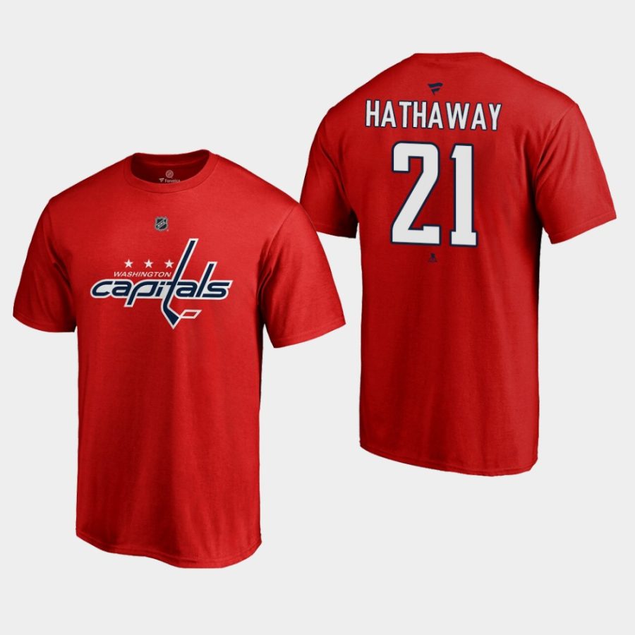 capitals garnet hathaway royal authentic stack t shirt