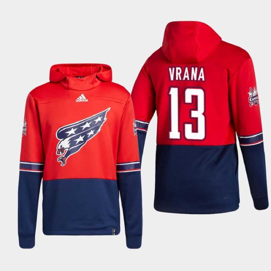 capitals jakub vrana red 2021 reverse retro authentic pullover hoodie