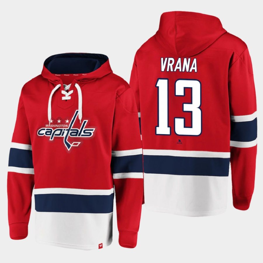 capitals jakub vrana red dasher player lace up hoodie