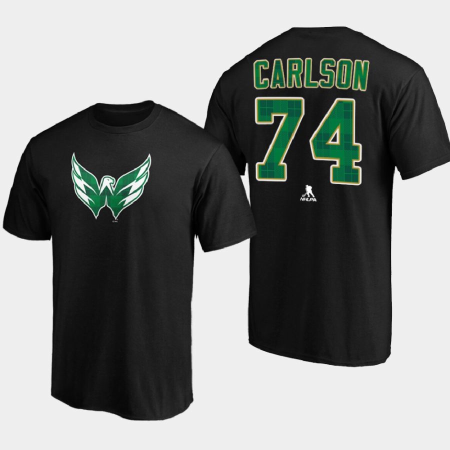 capitals john carlson black emerald plaid personalized t shirt