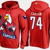 capitals john carlson cartoon team color red hoodie