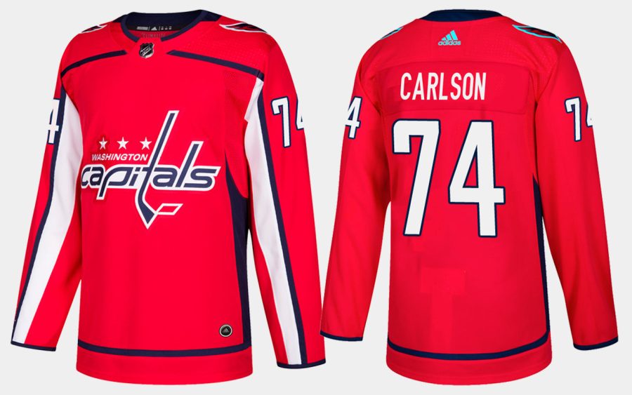 capitals john carlson home red jersey