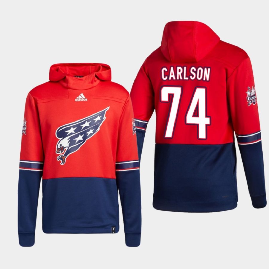 capitals john carlson red 2021 reverse retro authentic pullover hoodie