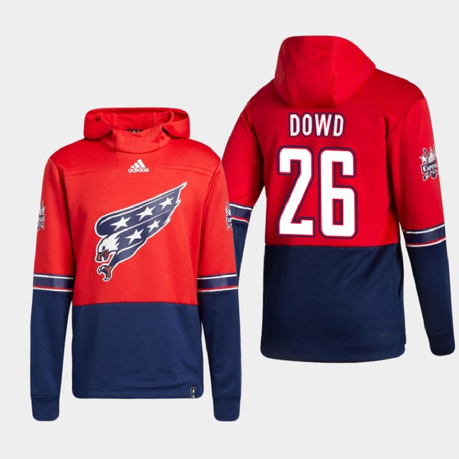 capitals nic dowd red 2021 reverse retro authentic pullover hoodie