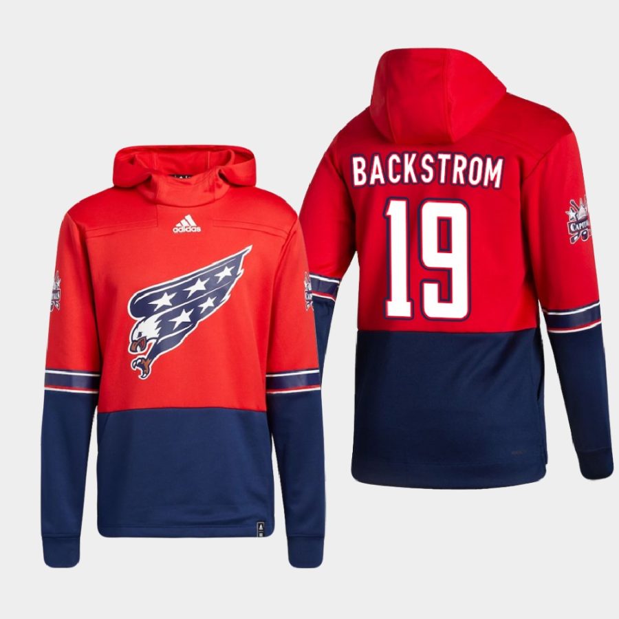 capitals nicklas backstrom red 2021 reverse retro authentic pullover hoodie