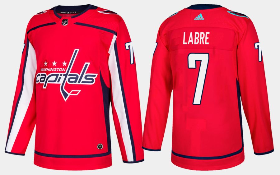 capitals retired yvon labre home red jersey