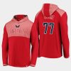 capitals t. j. oshie red iconic marbled clutch pullover hoodie