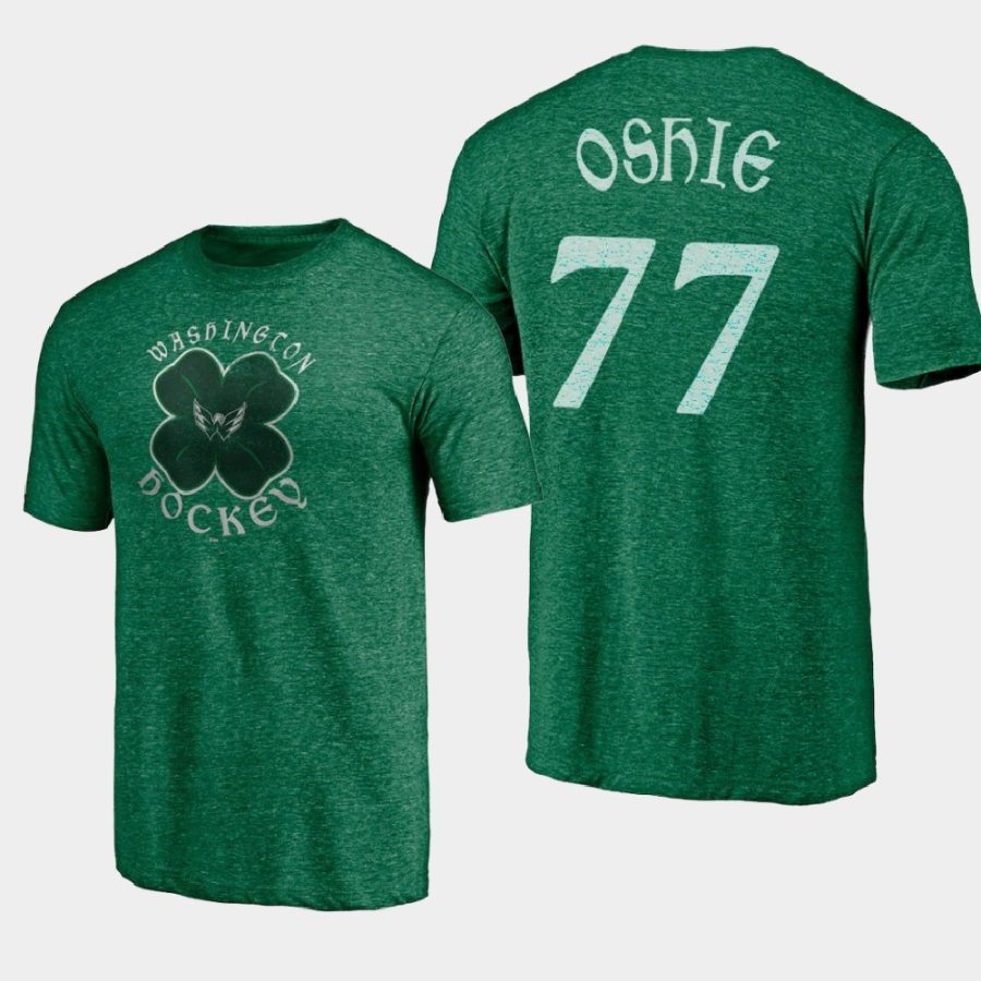 capitals t.j. oshie kelly green st. patricks day celtic t shirt