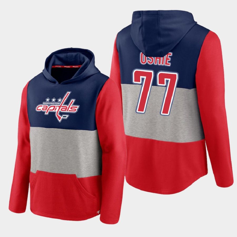 capitals t.j. oshie navy prep colorblock hoodie