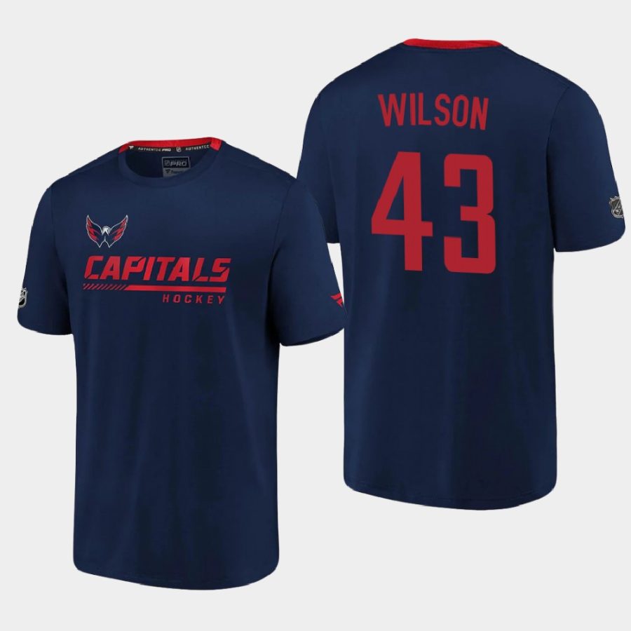 capitals tom wilson navy 2020 21 locker room performance authentic pro t shirt