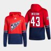 capitals tom wilson red 2021 reverse retro authentic pullover hoodie