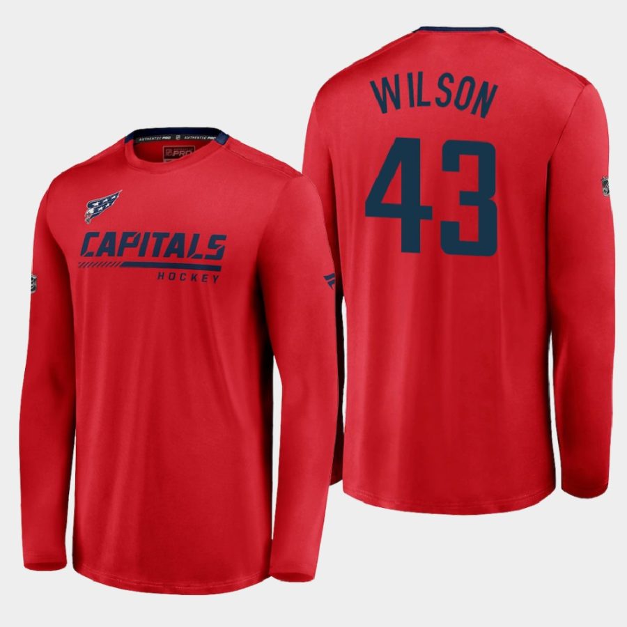 capitals tom wilson red special edition locker room long sleeve t shirt