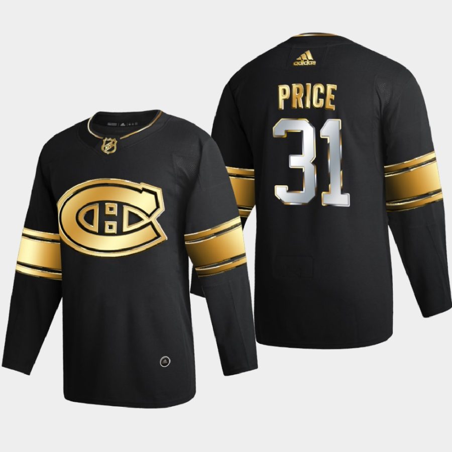 carey price canadiens black golden edition limited authentic jersey