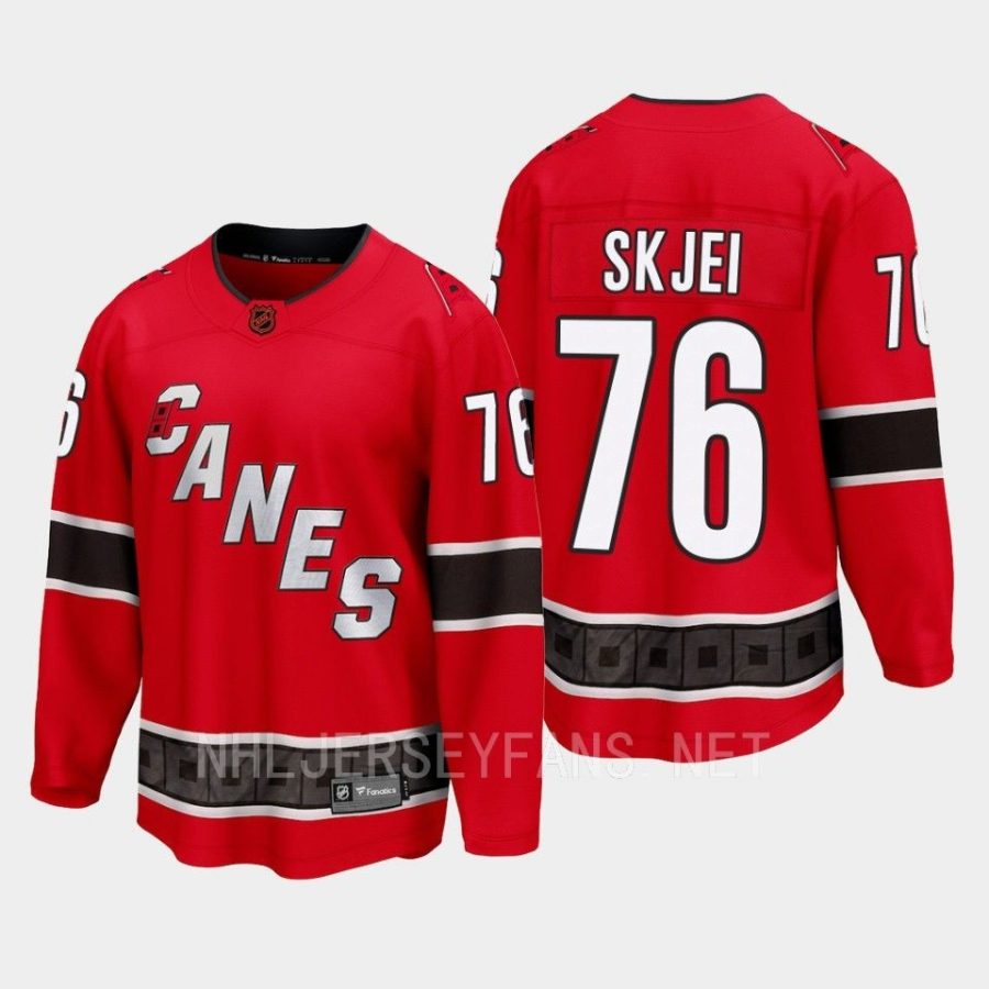 carolina hurricanes brady skjei special edition 2.0 2022 breakaway retro jersey red