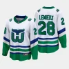 carolina hurricanes brendan lemieux whalers premier breakaway jersey white