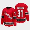 carolina hurricanes frederik andersen special edition 2.0 2022 breakaway retro jersey red