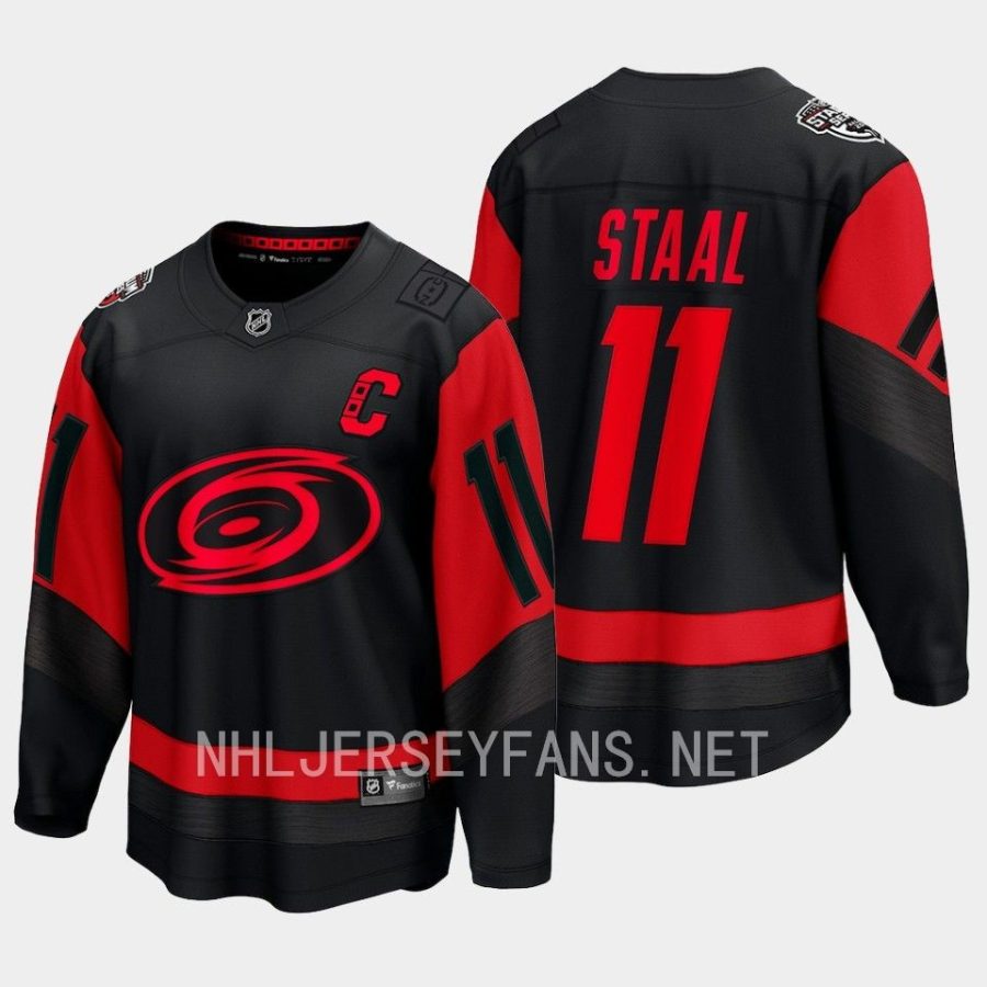 carolina hurricanes jordan staal 2023 nhl stadium series breakaway player jersey black