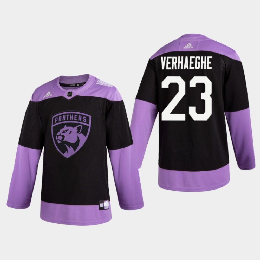 carter verhaeghe panthers black 2020 hockey fights cancer practice jersey