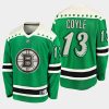 charlie coyle bruins green 2021 st. patricks day jersey