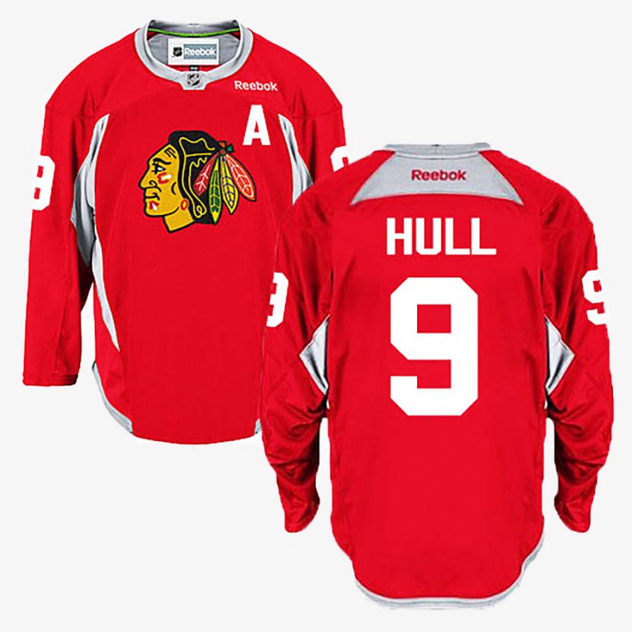 chicago blackhawks bobby hull red practice jersey