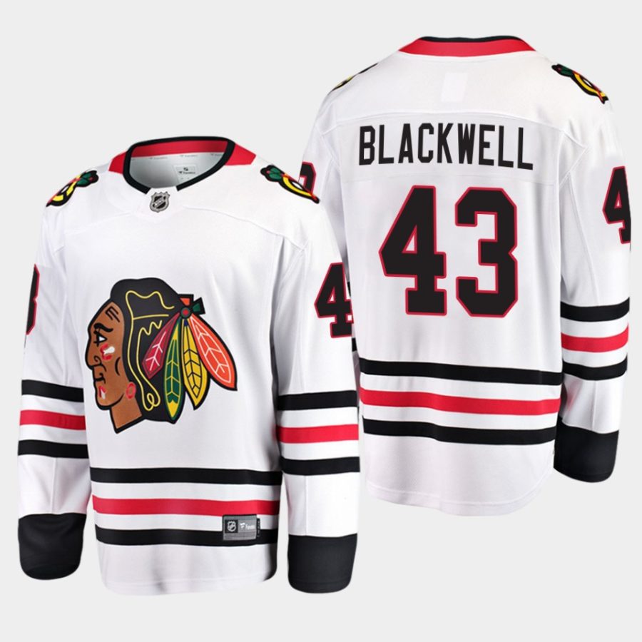 chicago blackhawks colin blackwell away breakaway player jersey white