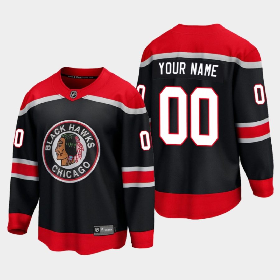 chicago blackhawks custom special edition 2021 breakaway jersey black