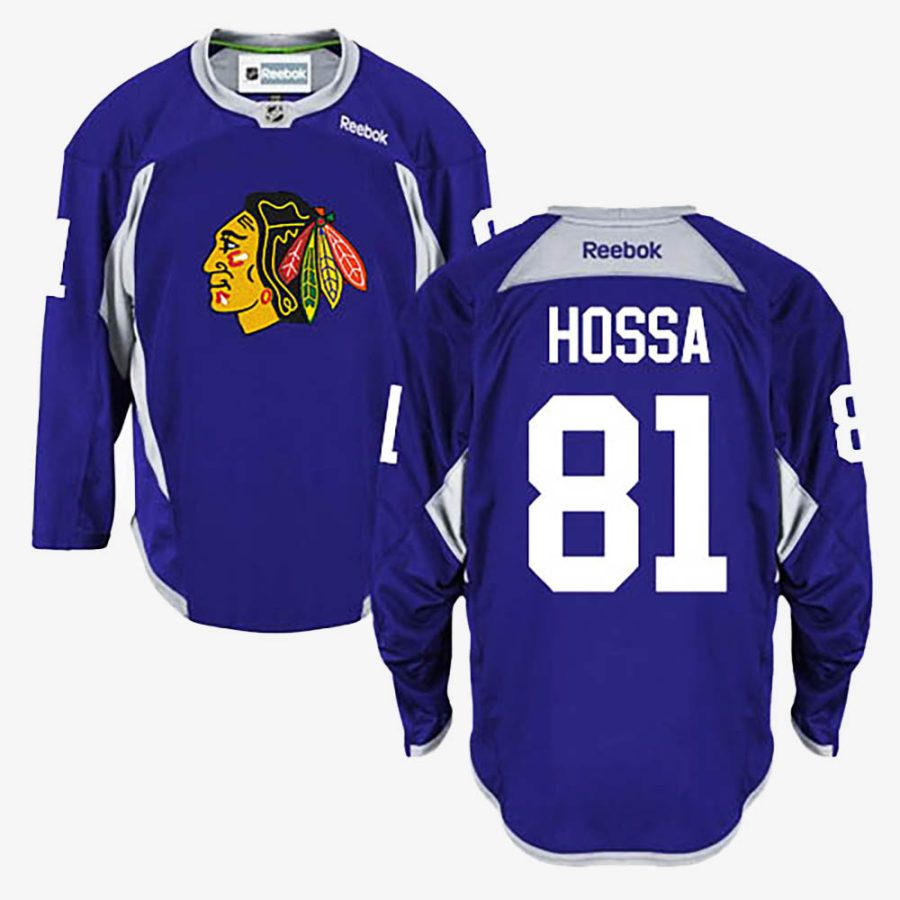 chicago blackhawks marian hossa purple practice jersey