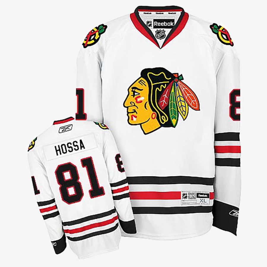 chicago blackhawks marian hossa white jersey