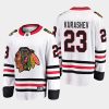 chicago blackhawks philipp kurashev away 2020 21 breakaway player jersey white