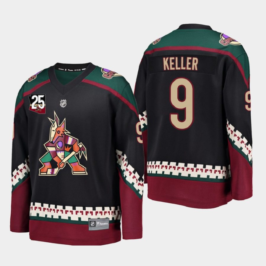 clayton keller coyotes black 25th anniversary kachina alternate jersey 0a