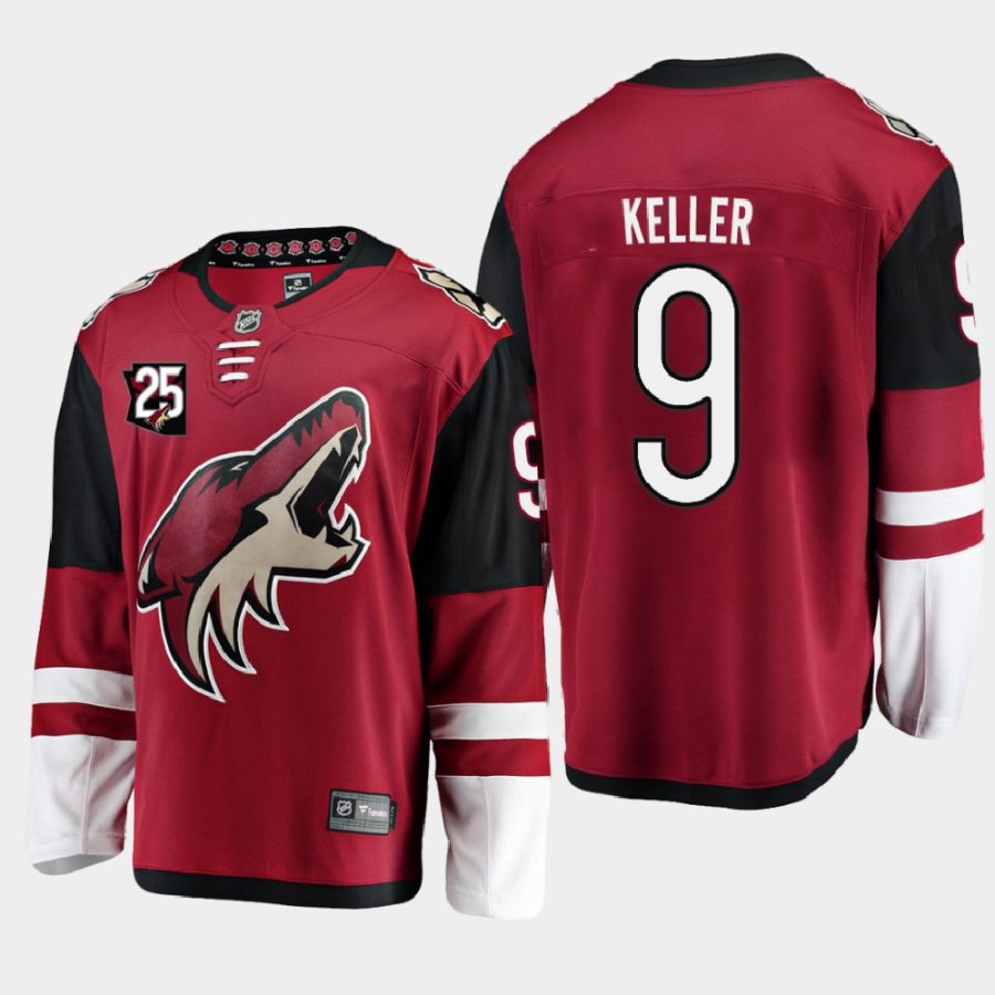 clayton keller coyotes red 25th anniversary home jersey 0a