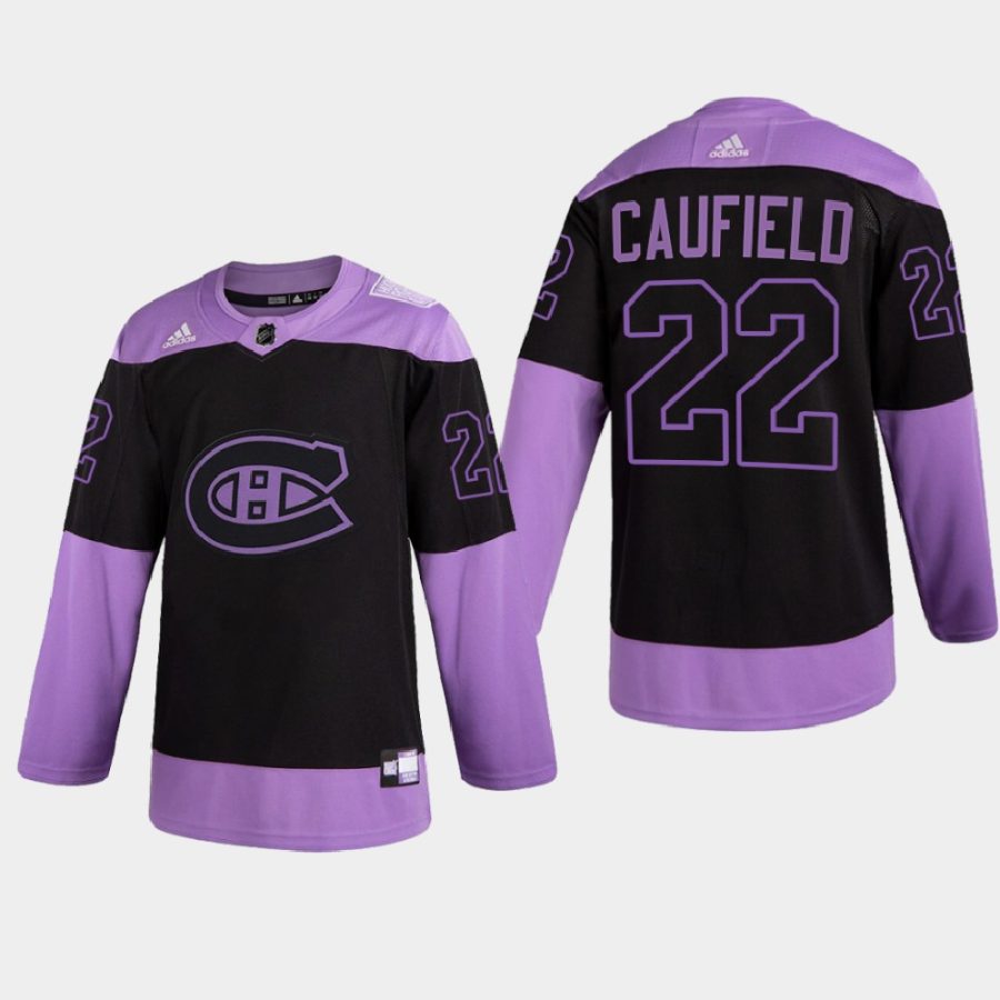 cole caufield canadiens purple 2021 hockey fights cancer night jersey